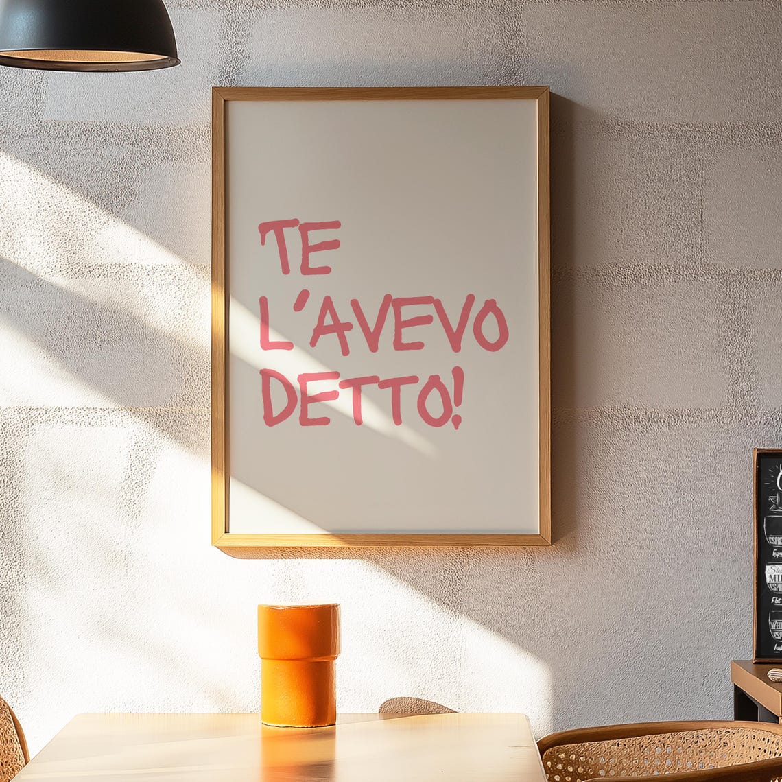 Italian Phrase Art Te Lavevo Detto Modern Minimal Typography Decor Instant Print Gift Idea For Home Decor - Image 2
