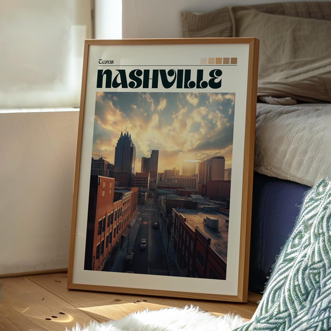 Nashville Print Tennesse Wall Art Us State Poster Country Music Usa Travel City Tennessee - Image 3