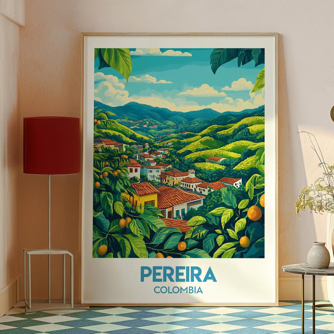 Pereira Poster Colombia Coffee Travel Print Wall Art Backpacking South America - Image 2