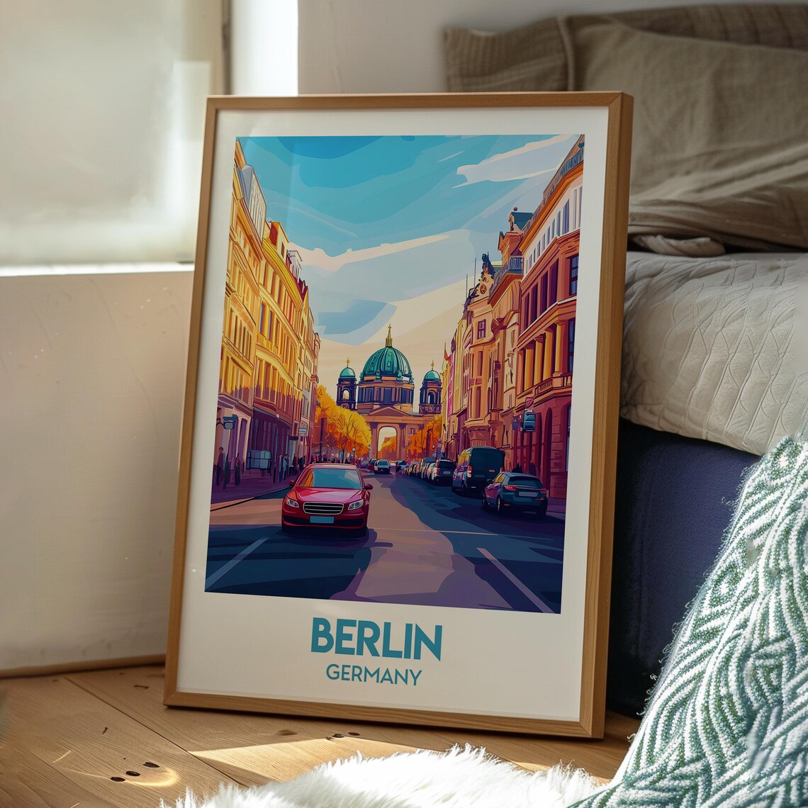 Berlin Germany Historic Cathedral City Street European Travel Poster - Image 3