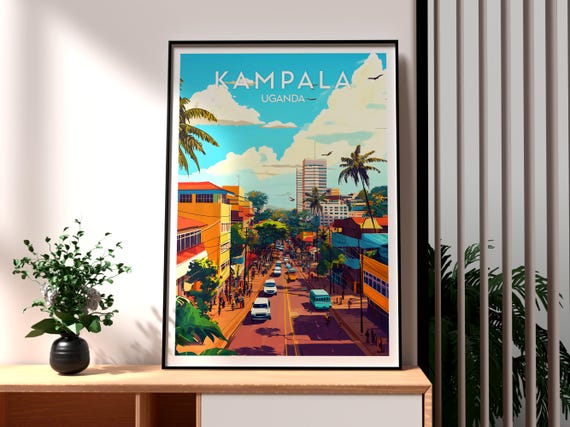 Kampala Travel Print Uganda Wall Art Poster Africa City