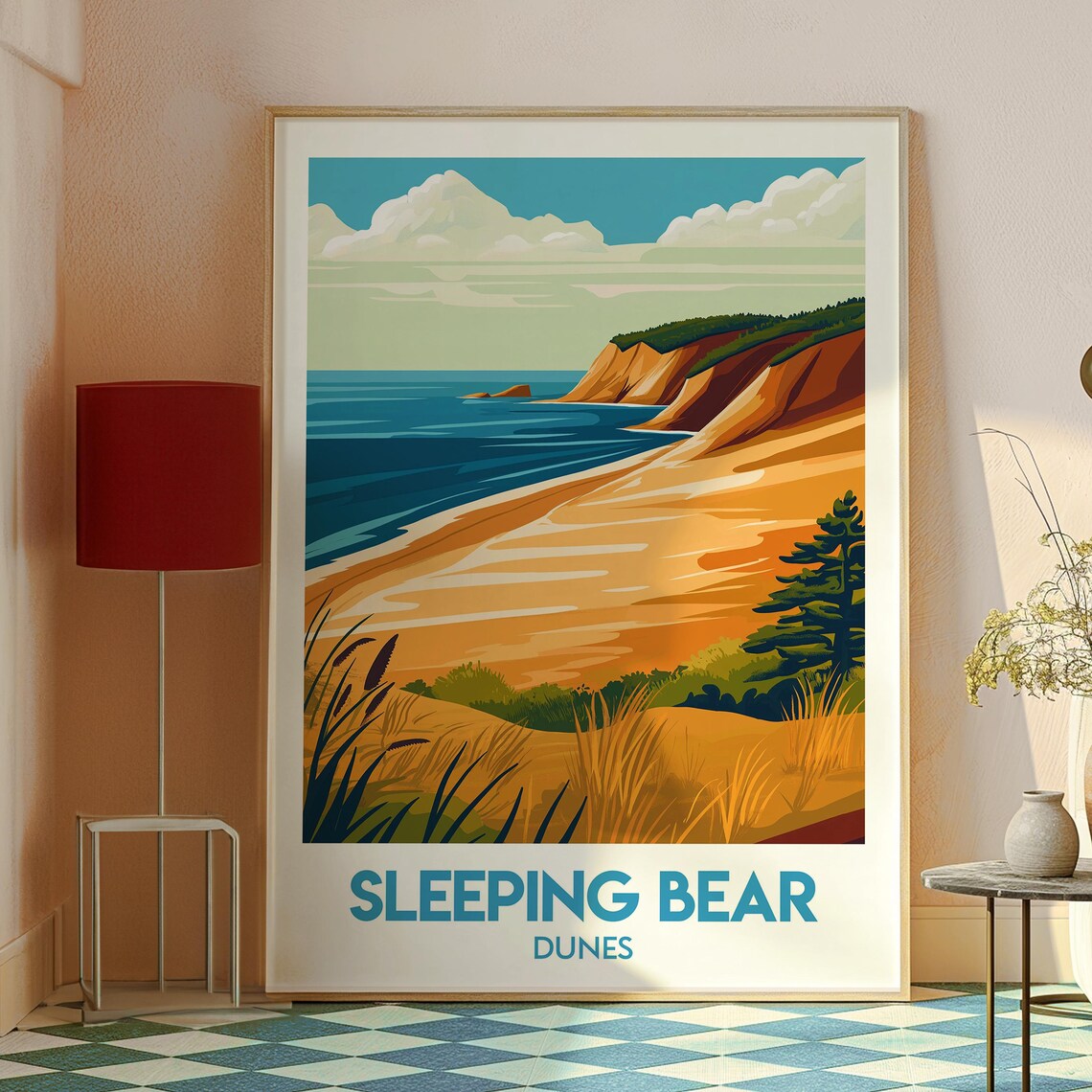 Sleeping Bear Dunes National Lakeshore Print United States Wall Art National Park Art Travel Wall Art Michigan Poster Michigan Art - Image 2