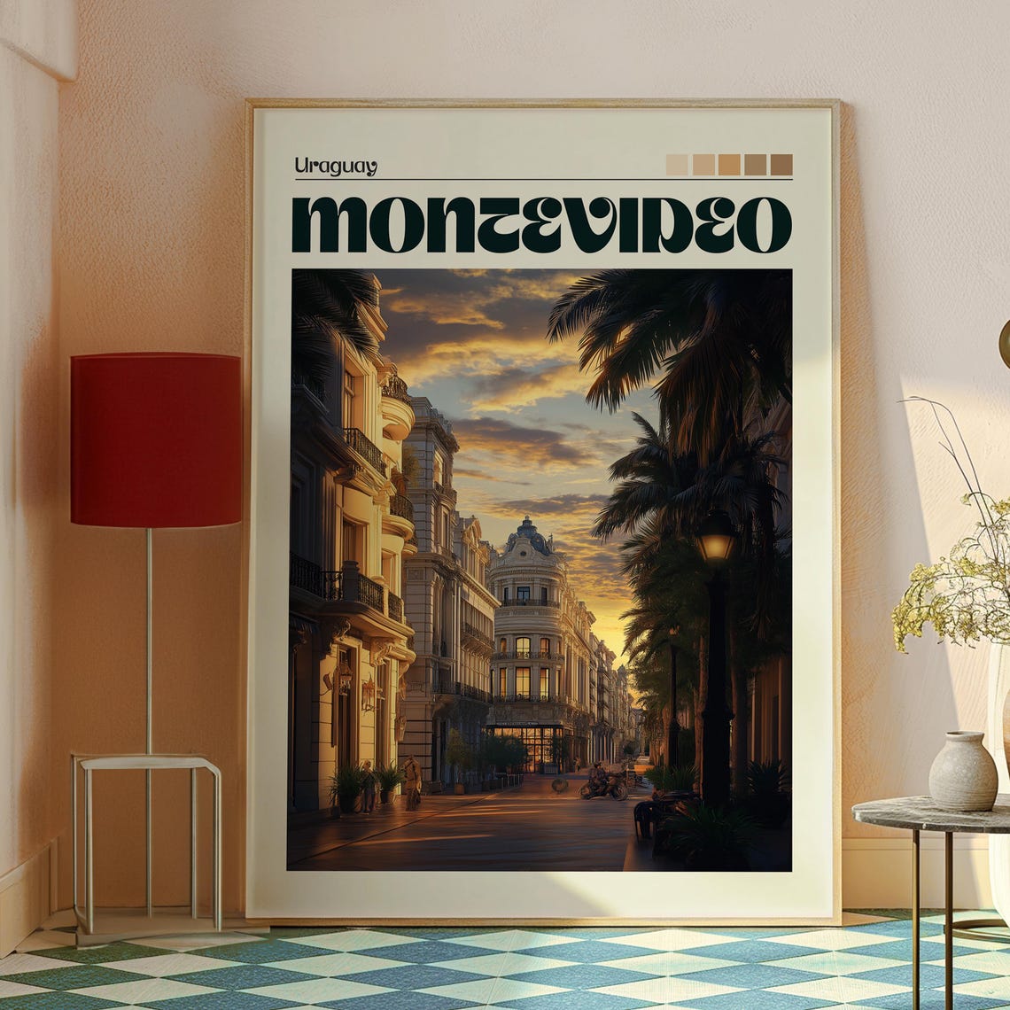 Montevideo Poster Uruguay Art Travel Print Wall Backpacking South America - Image 2