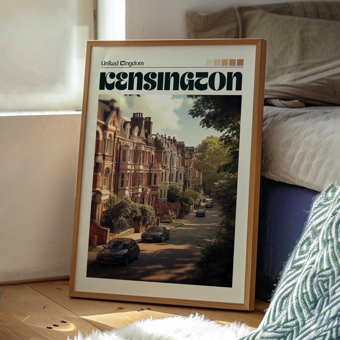 Kensington United Kingdom Victorian Terrace Street Vintage Poster - Image 3