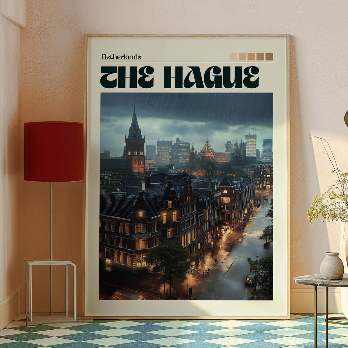 The Hague Travel Poster, Netherlands Canals - Image 2