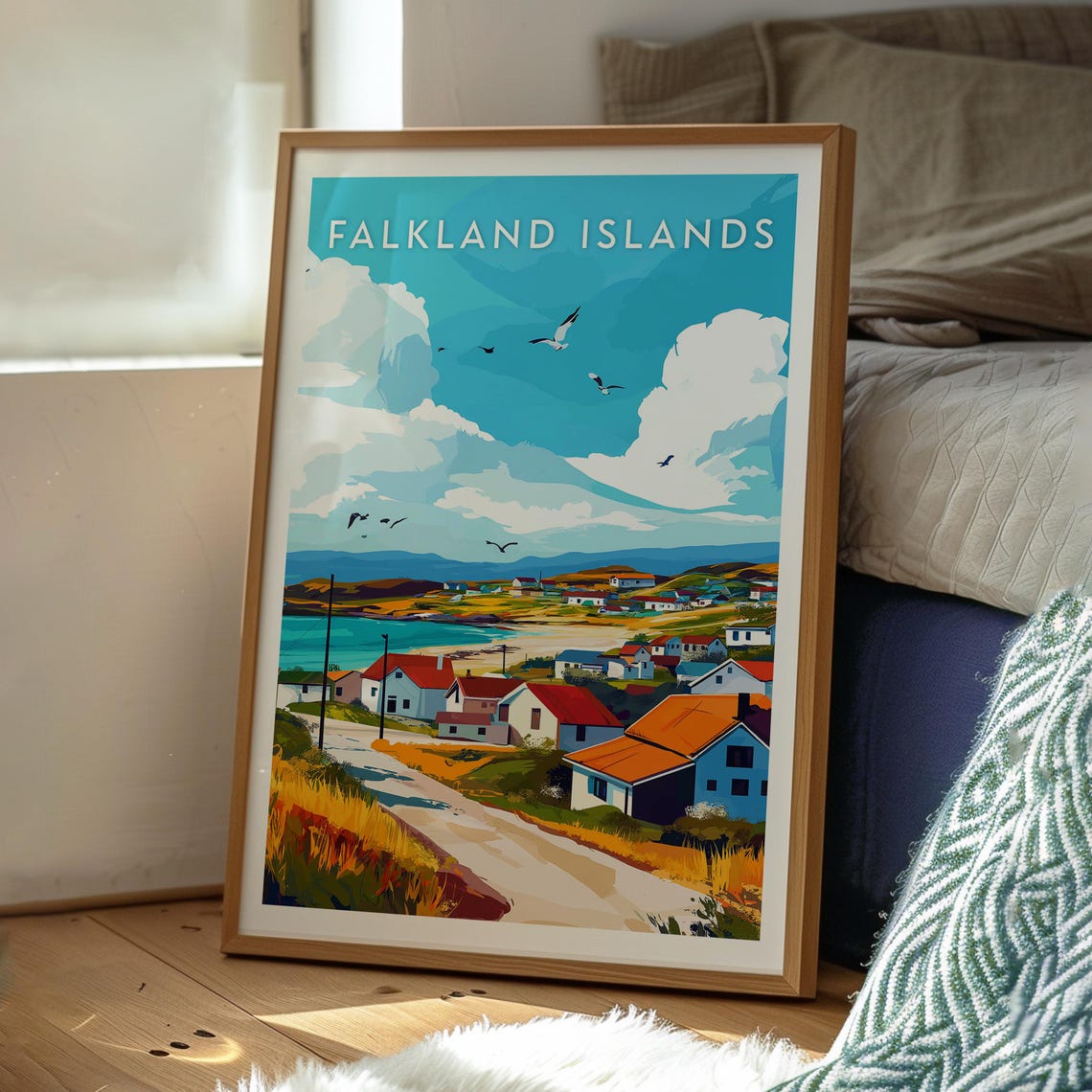 Falkland Islands Islas Malvinas Travel Poster, Sea Lion - Image 3