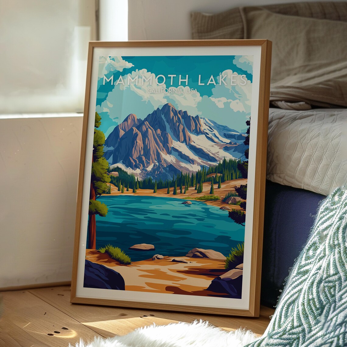 Mammoth Lakes California USA Sierra Nevada Alpine Lake Travel Poster - Image 3