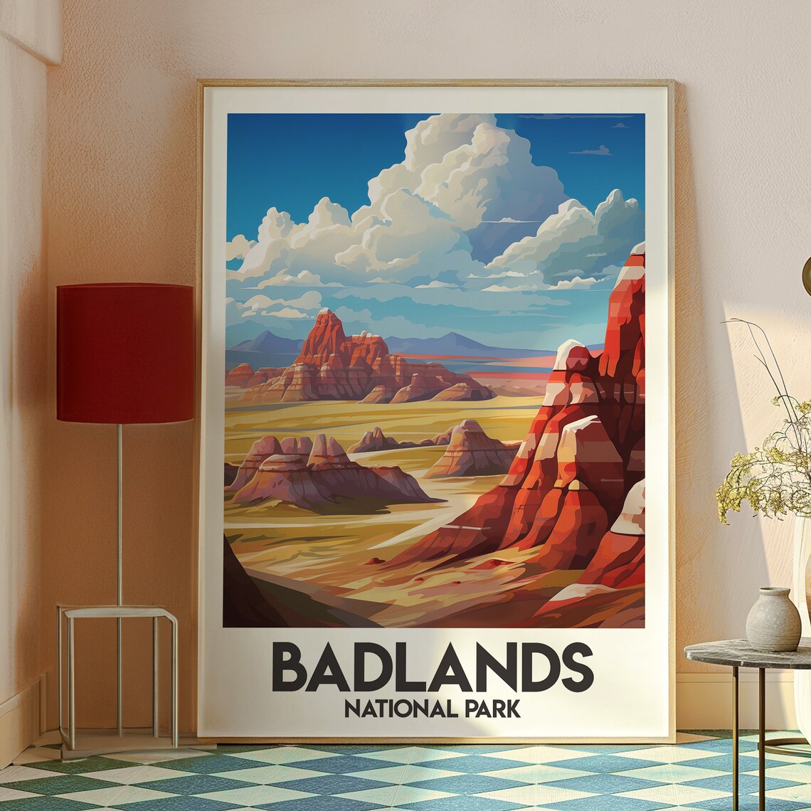 Badlands National Park Desert Red Rock Formations Travel Poster - Image 2