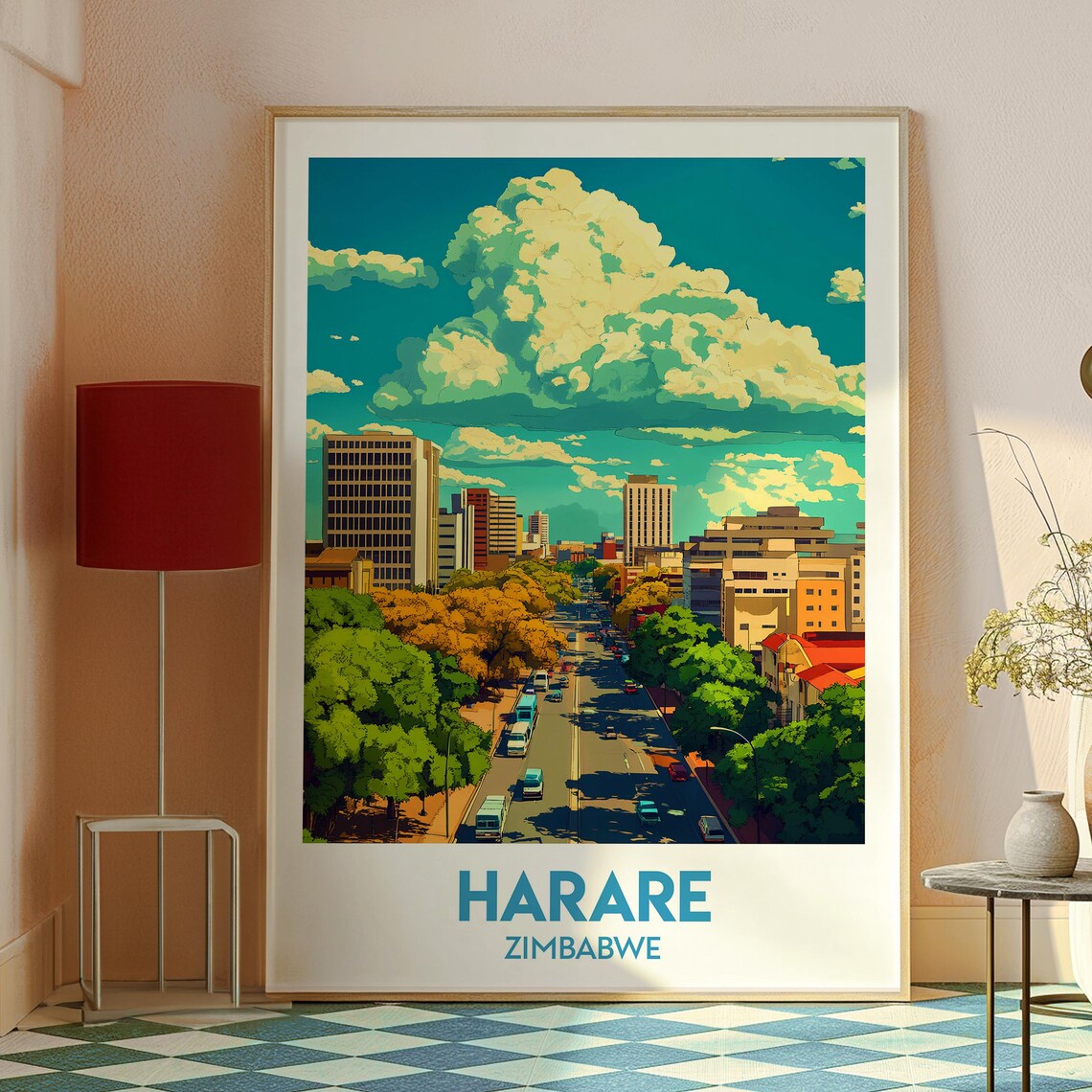 Harare Zimbabwe City Travel Poster - Image 2