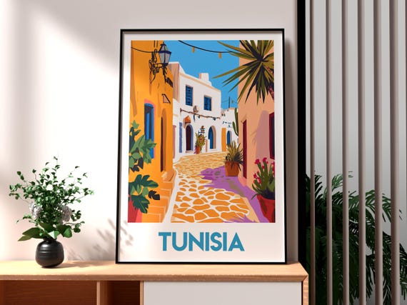 Tunisia Poster Wall Art Travel Print North Africa