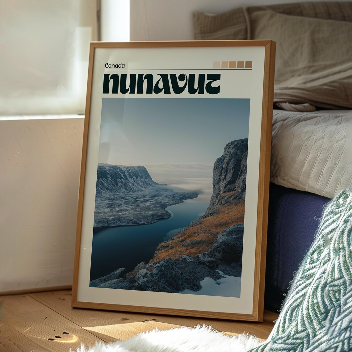 Nunavut Canada Arctic Fjord Wilderness Northern Landscape Travel Poster - Image 3
