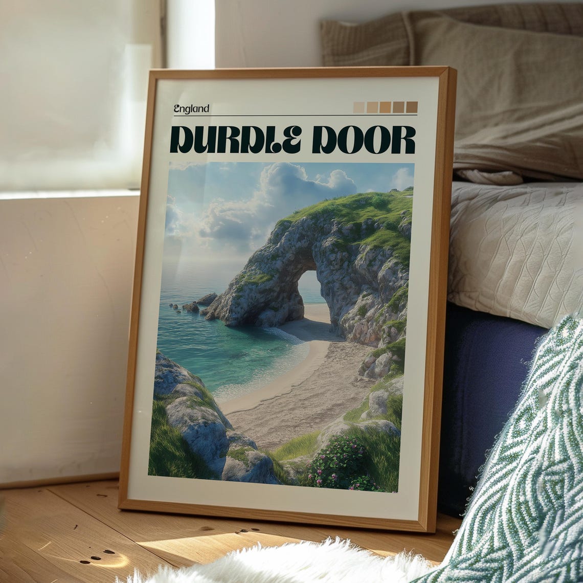 Durdle Door England Jurassic Coast Limestone Arch Beach Poster - Image 3