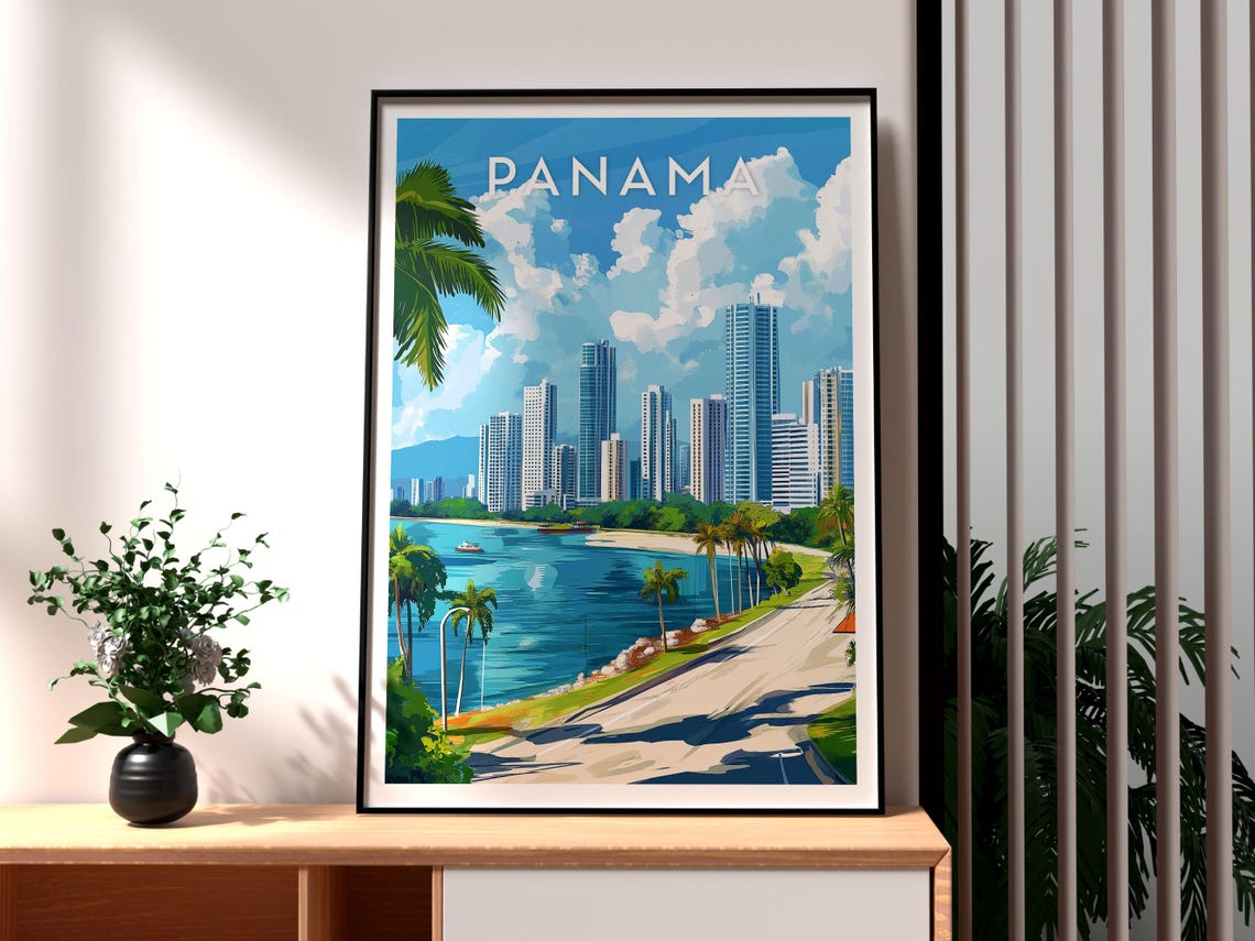 Panama Print Wall Art Beach Travel Bocas Del Toro Central America Poster