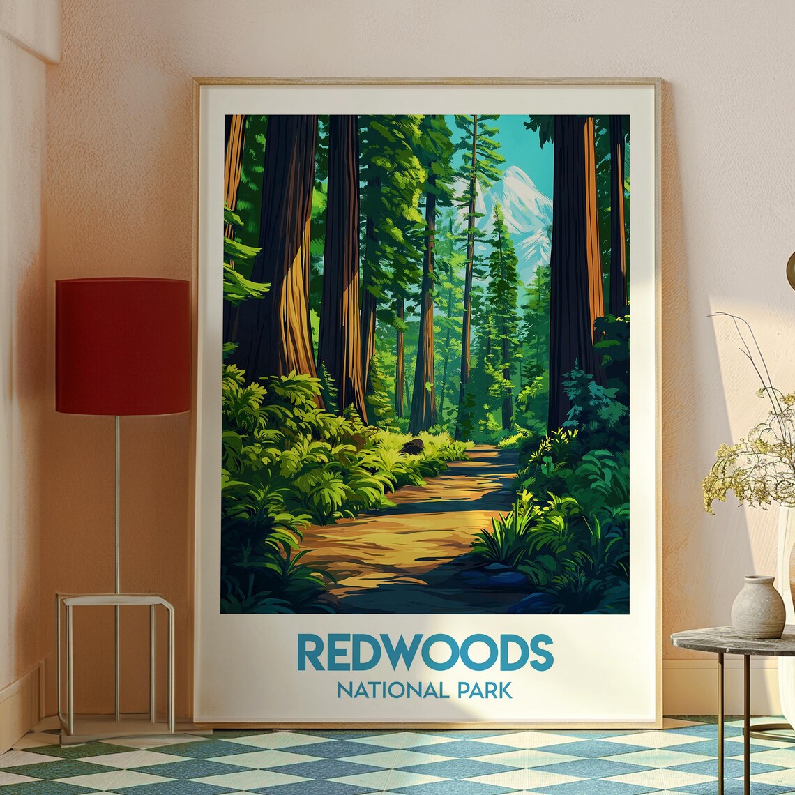 Redwoods National Park California Giant Forest Trail Travel Poster - Image 2