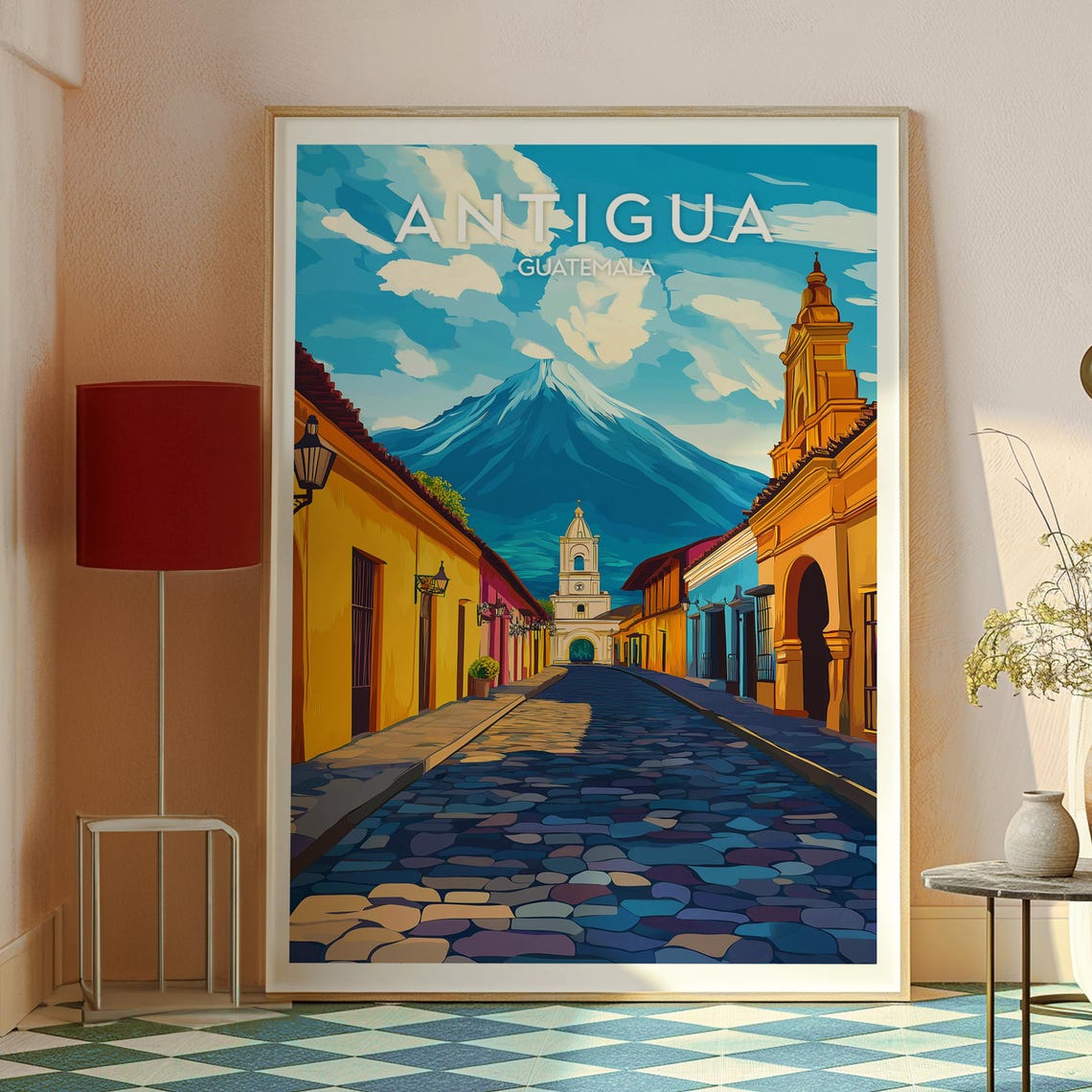 Antigua Travel Print Guatemala Wall Art Poster Holiday Gift For Traveller - Image 2