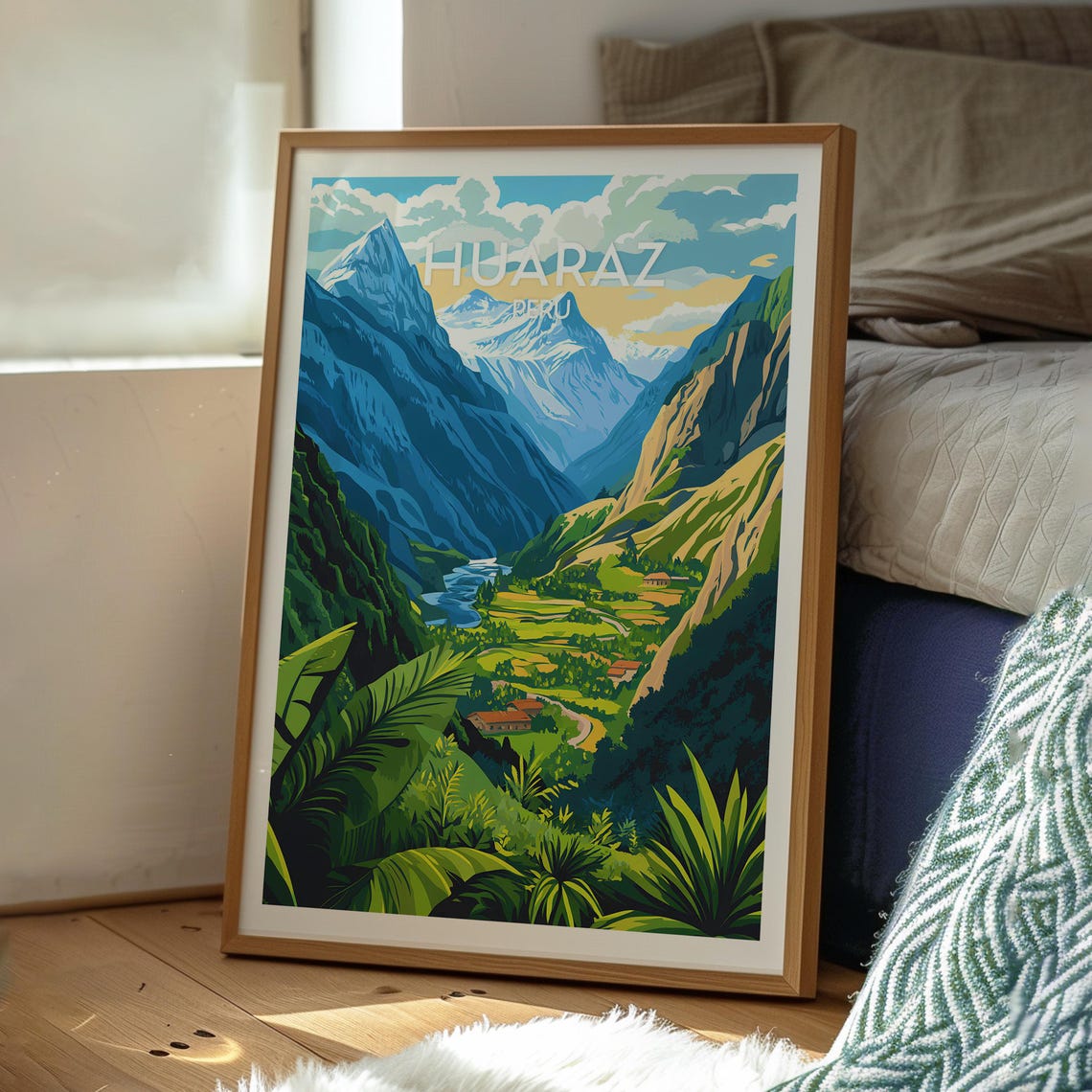 Huaraz Poster Art Peru Travel Print Wall Backpacking South America - Image 3