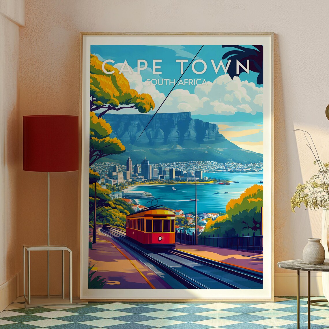 Cape Town South Africa Table Mountain Cable Car Travel Poster - Image 2