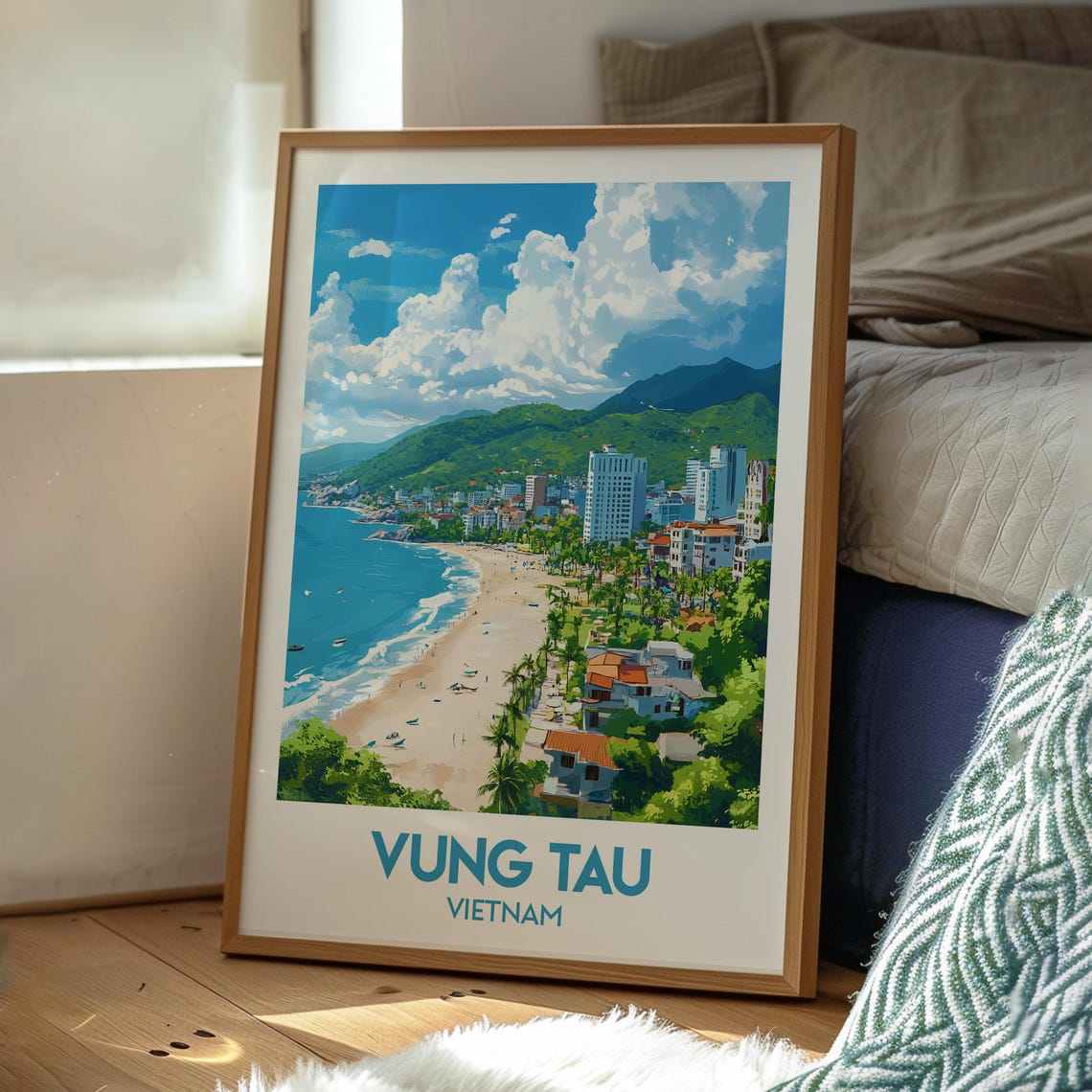 Vung Tau Vietnam Travel Poster, Backpacking HCMC - Image 3