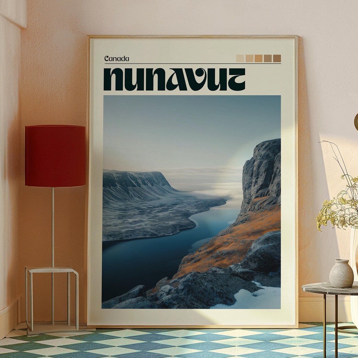 Nunavut Canada Arctic Fjord Wilderness Northern Landscape Travel Poster - Image 2