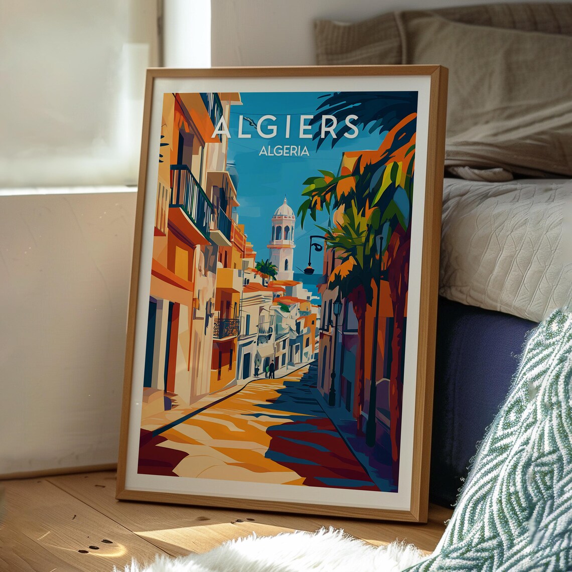 Algiers Travel Poster, Algeria City Art Print - Image 3