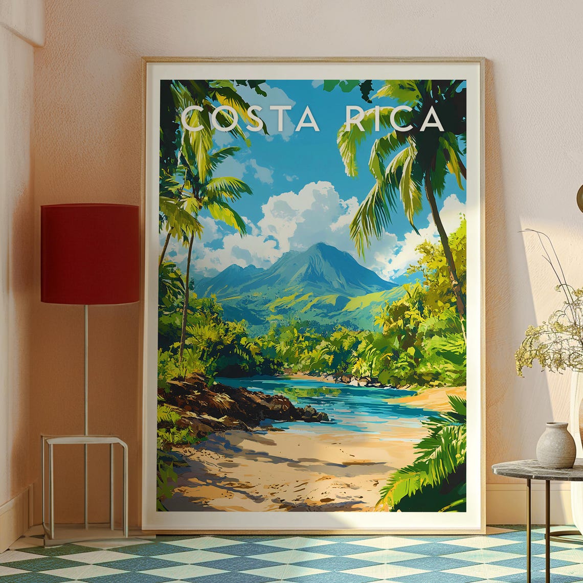 Costa Rica Print Wall Art Central America Poster Travel San Jose Mountains - Image 2