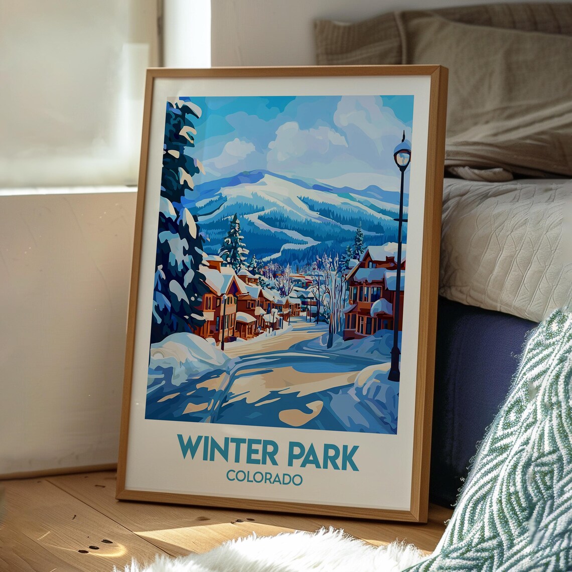 Winter Park Colorado Skiing Travel Poster - Image 3