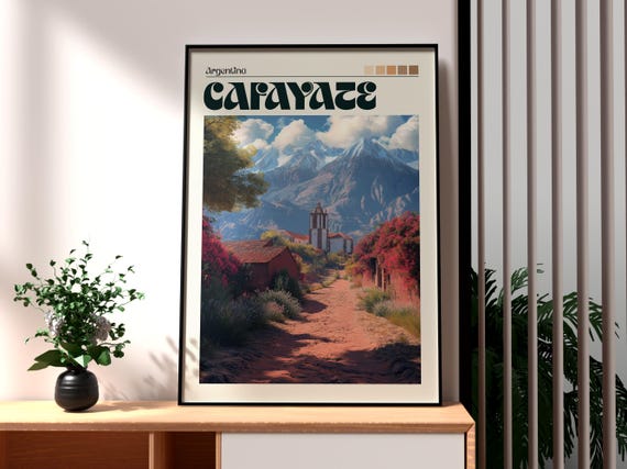 Cafayate Travel Print Argentina Wall Art South America Poster Gift For Traveller