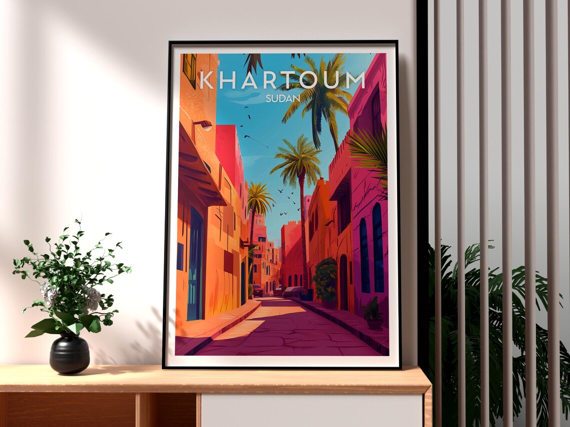 Khartoum Travel Poster, Sudan City Wall Art