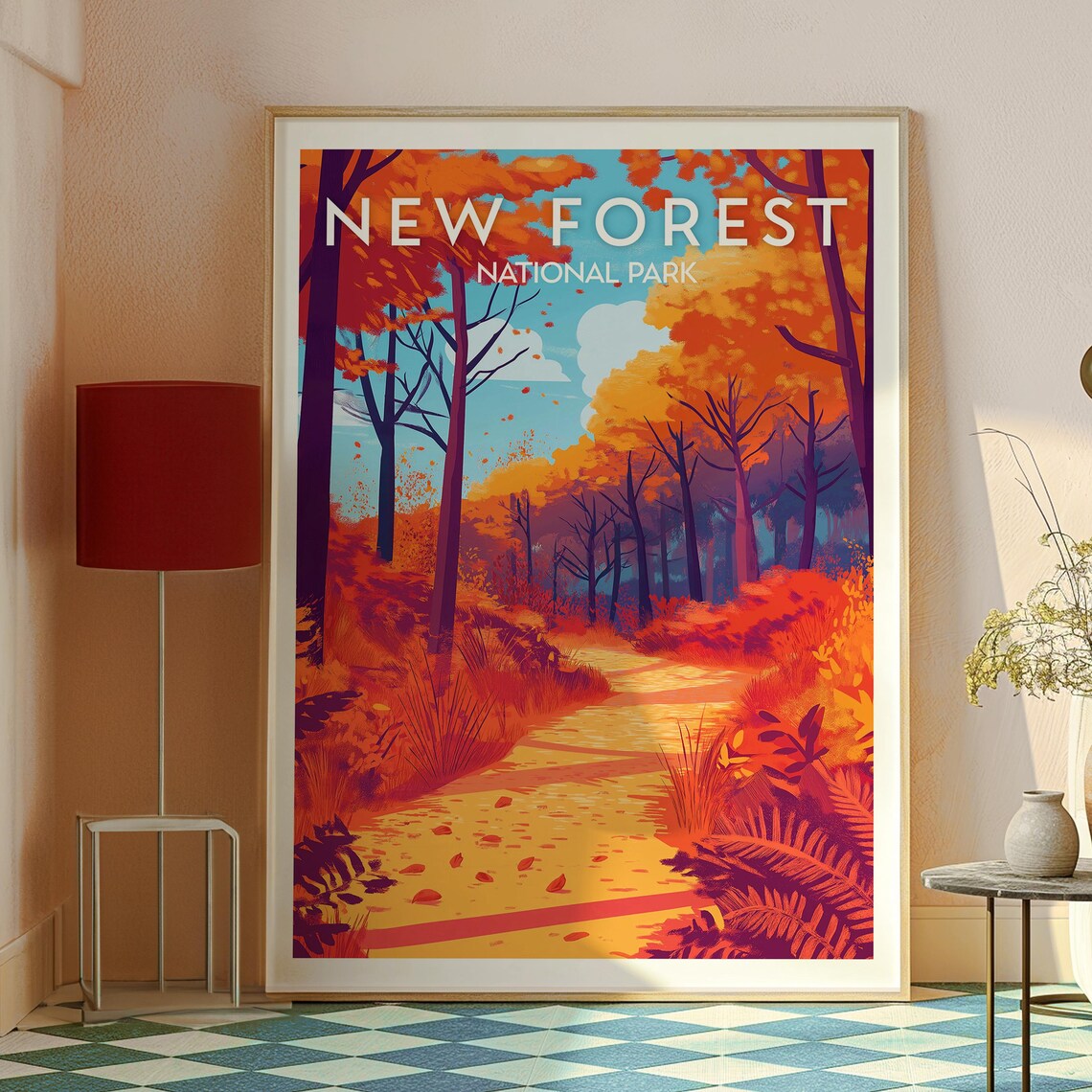 New Forest National Park Travel Poster, England Nature - Image 2