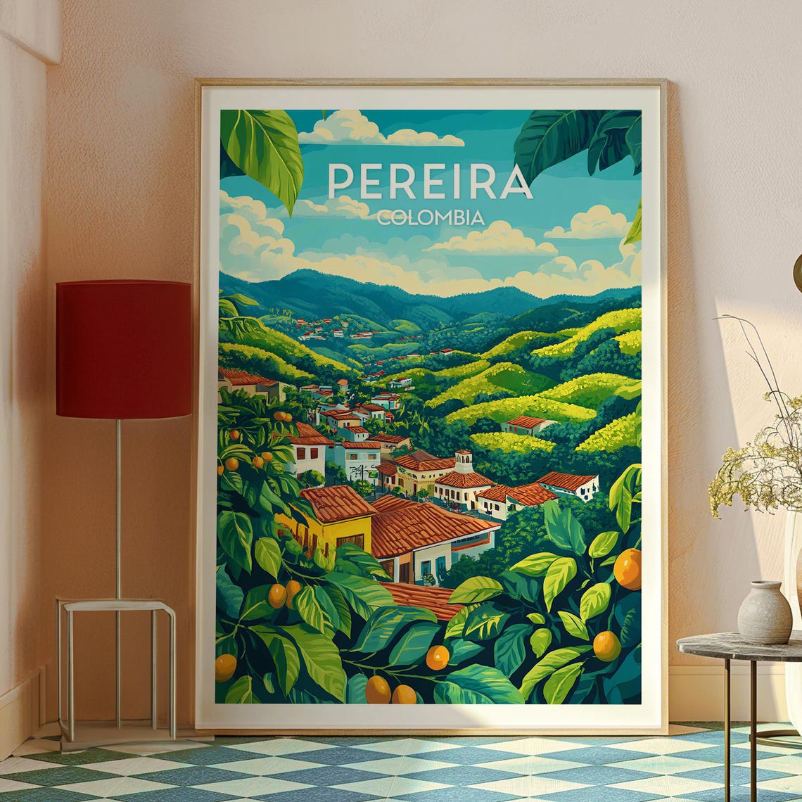 Pereira Poster Colombia Coffee Travel Print Wall Art Backpacking South America - Image 2
