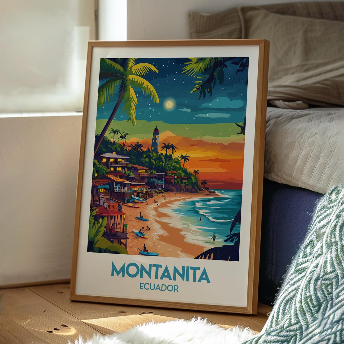 Montanita Ecuador Travel Poster, South America - Image 3