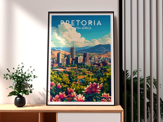 Pretoria Print South Africa Wall Art Poster Travel African Wildlife Sa City