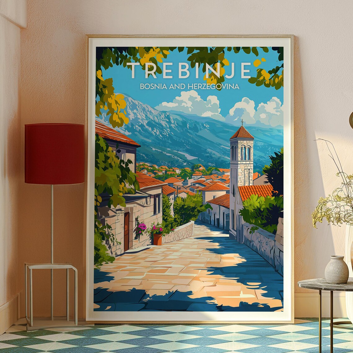 Trebinje Bosnia And Herzegovina Old Town Bell Tower Travel Poster - Image 2
