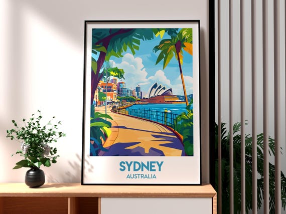 Sydney Print Wall Art Australia Poster Travel Coast Opera House City