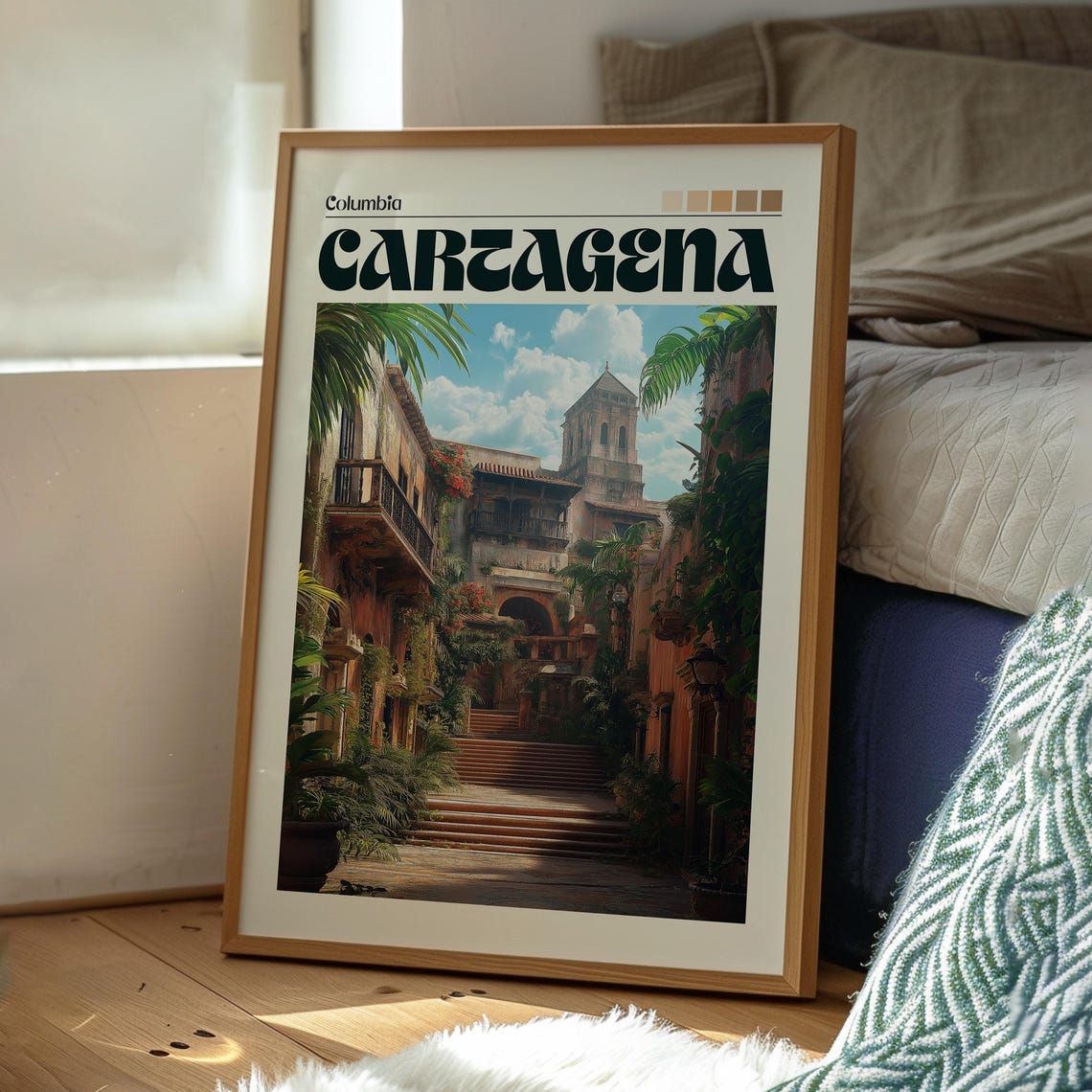 Cartagena Poster Art Colombia Travel Print Wall Backpacking South America - Image 3