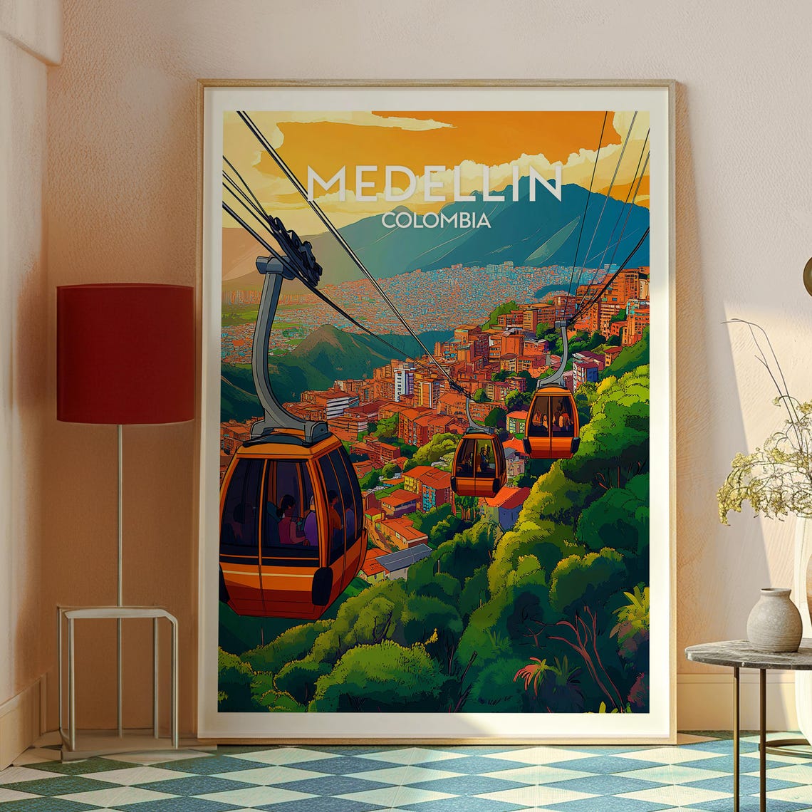 Medellin Poster Art Colombia Travel Print Wall Backpacking South America - Image 2