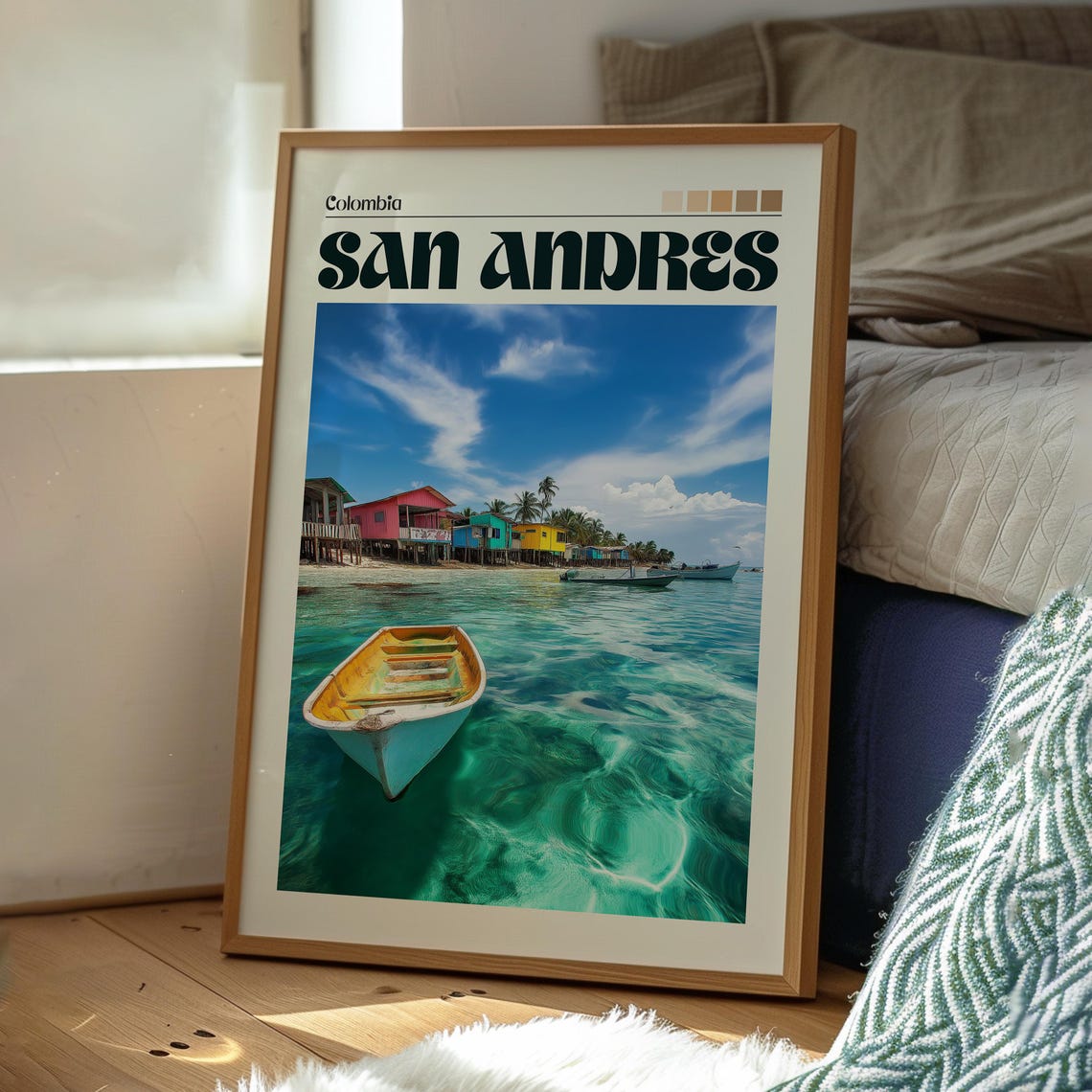 San Andres Poster Island Art Colombia Travel Print Wall Backpacking South America - Image 3