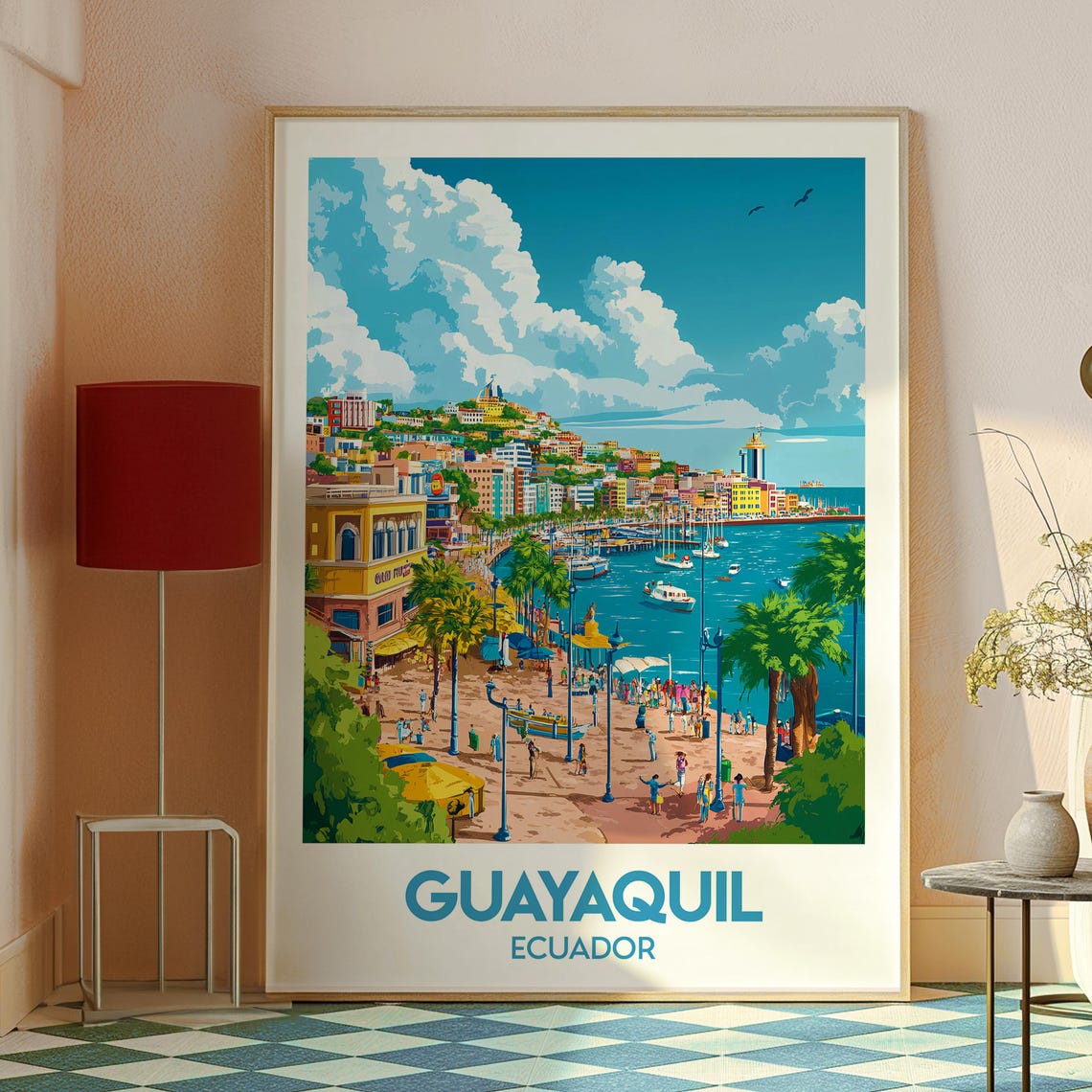 Guayaquil Poster Ecuador Art Travel Print Wall Backpacking South America - Image 2
