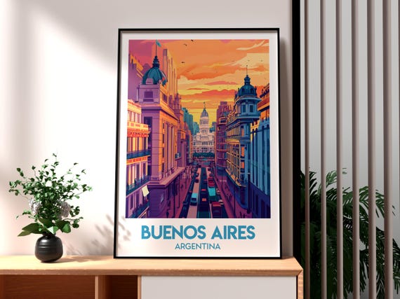 Buenos Aires Print Argentina Wall Art South America Poster Travel City