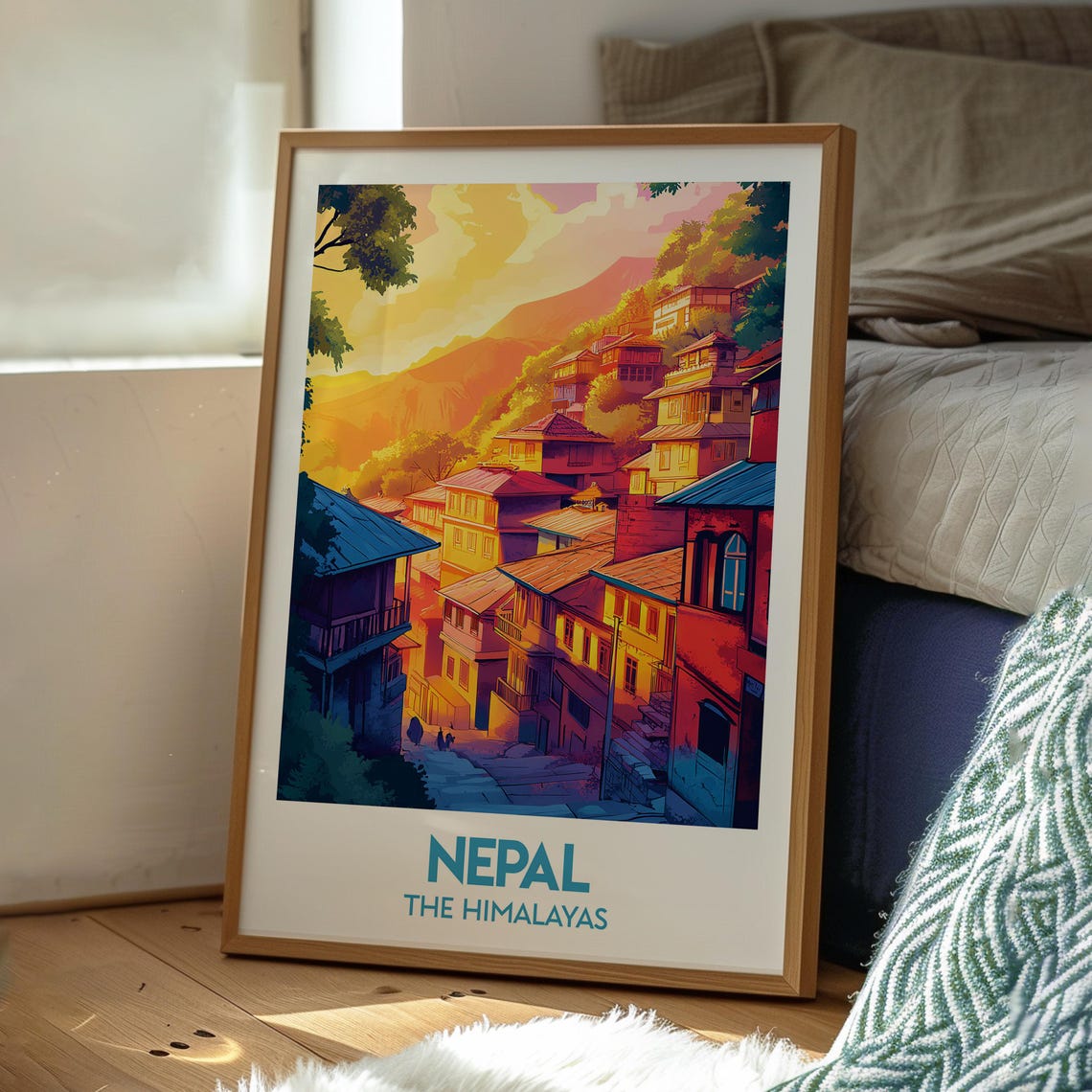 Nepal Poster Wall Art The Himalayas Trecking Kathmandu Hiking Mount Everest Base Camp - Image 3