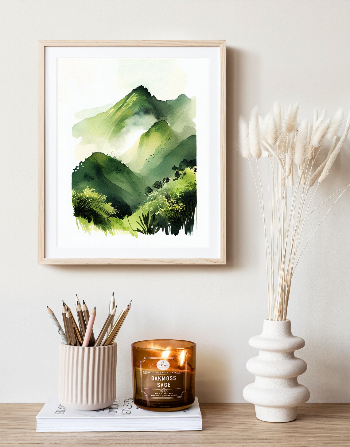 Hawaii Watercolor Coastal Art Print, Minimalist Boho - Image 4