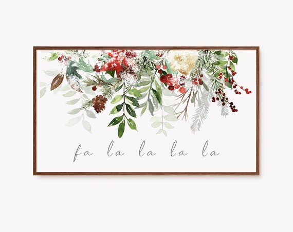Christmas Wreath Minimalist Christmas Art Print