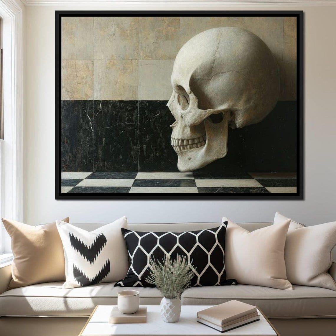 Eternal Silence Unearthed Skull Dark Gothic Minimalist Poster - Image 3