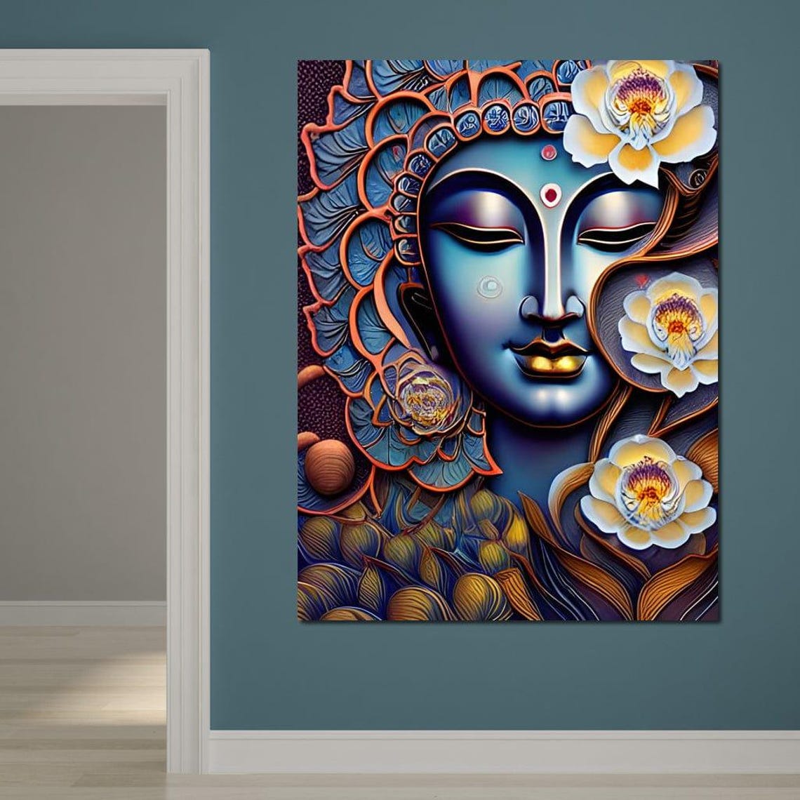 Buddha Flowers Art Print - Image 2
