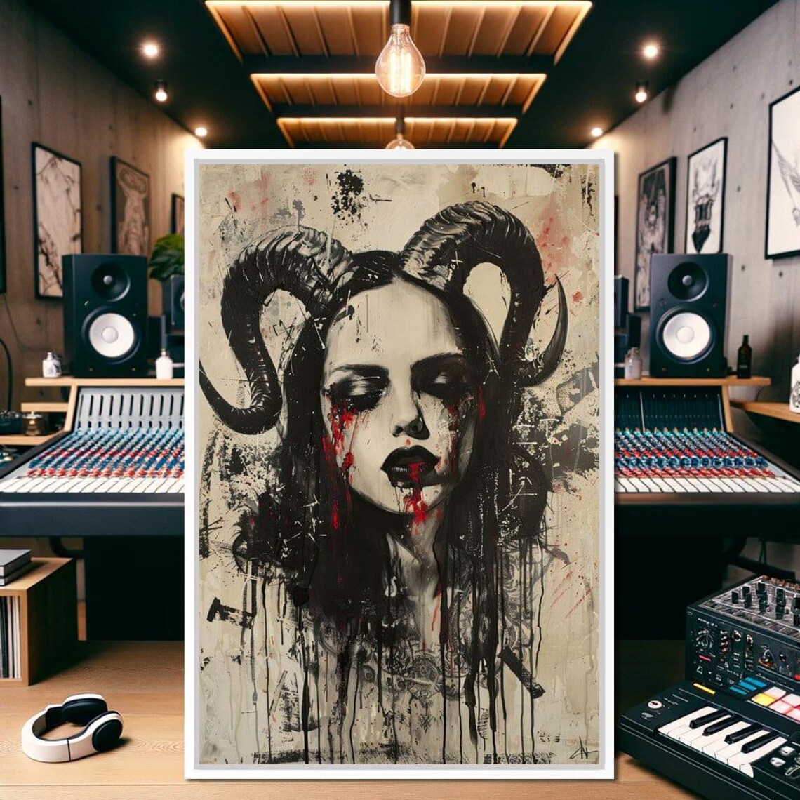 Dark Majesty Unveiled, Gothic Horror Wall Art Print - Image 2