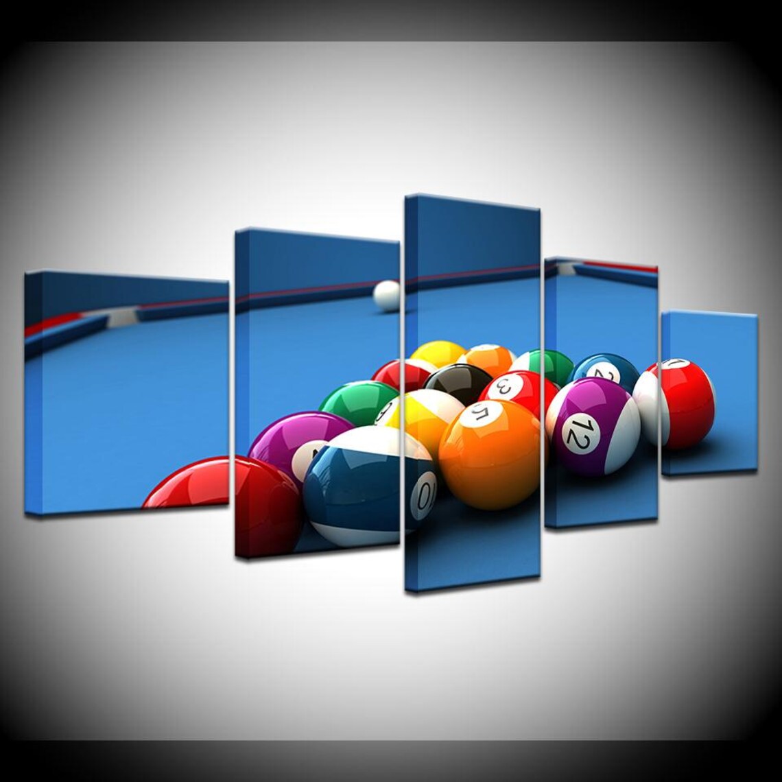 Billiard Table Set, Home Decor Art Print - Image 3
