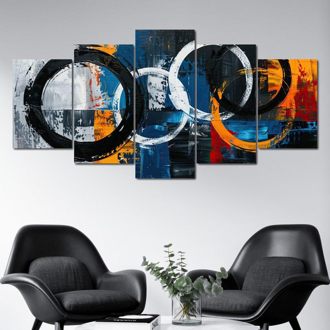 Spectral Orbits In Harmony, Modern Abstract Circles - Image 4