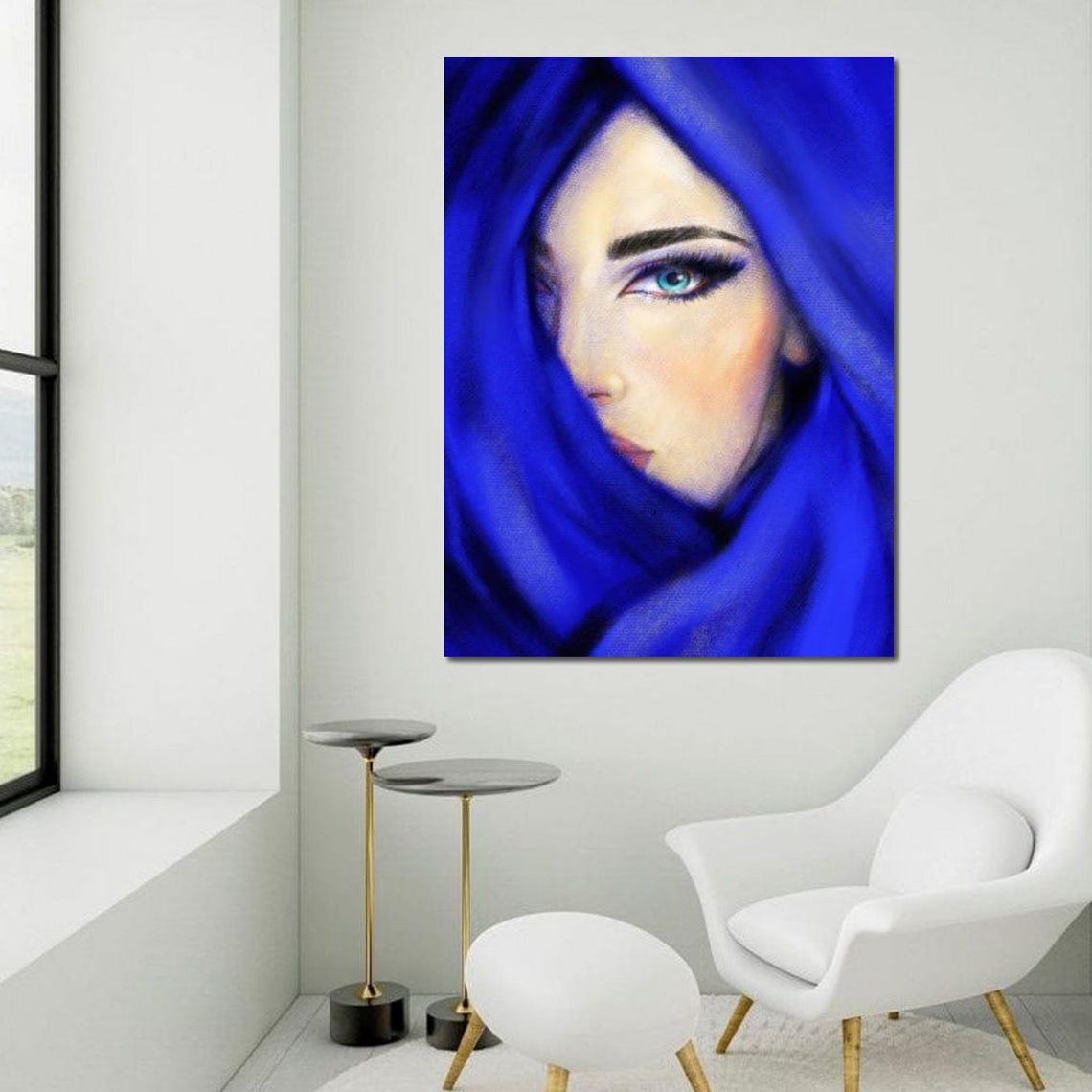 Blue Eye Minimalist Art Print - Image 3