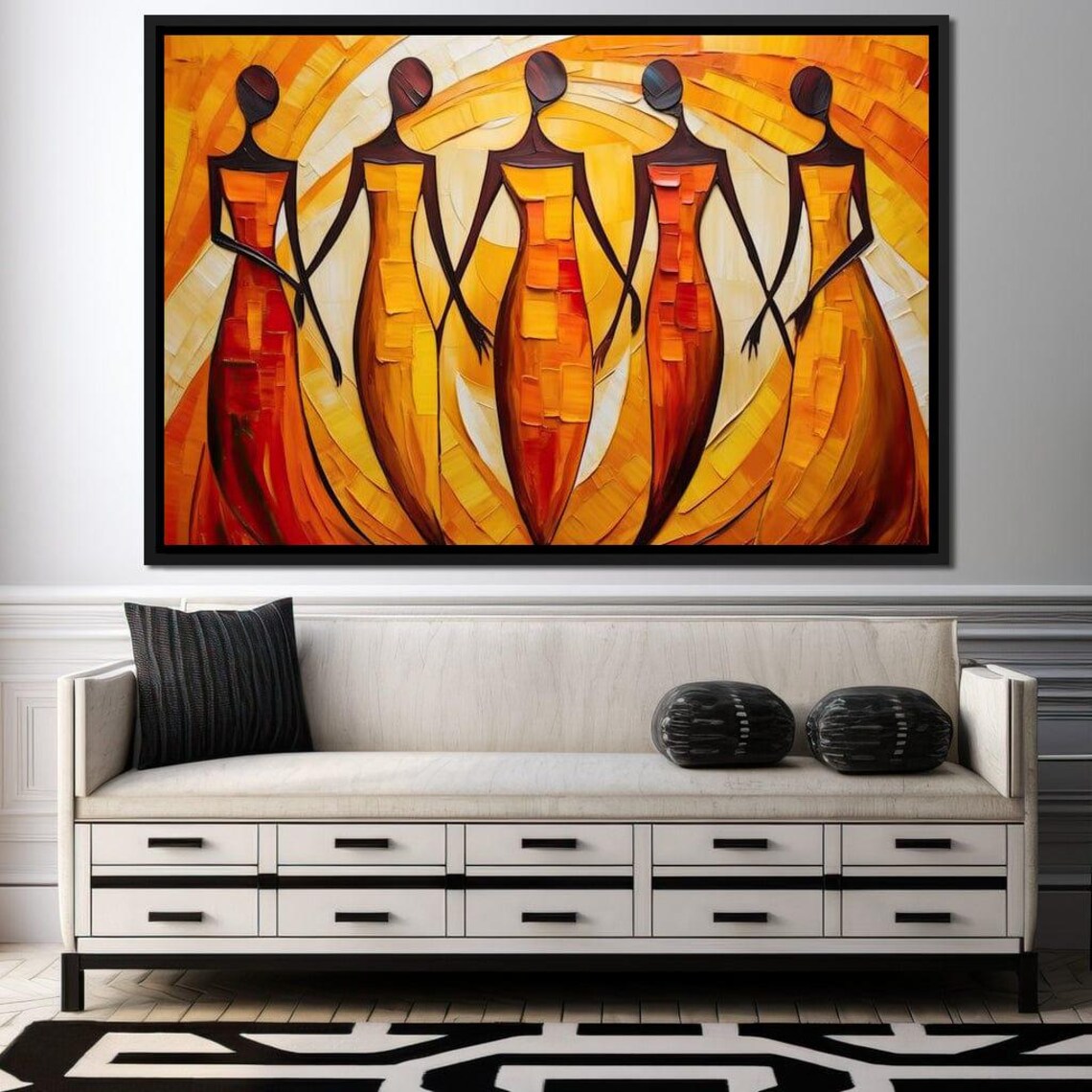 Women in Maroon Harmony, Modern Abstract Art Print - Image 4