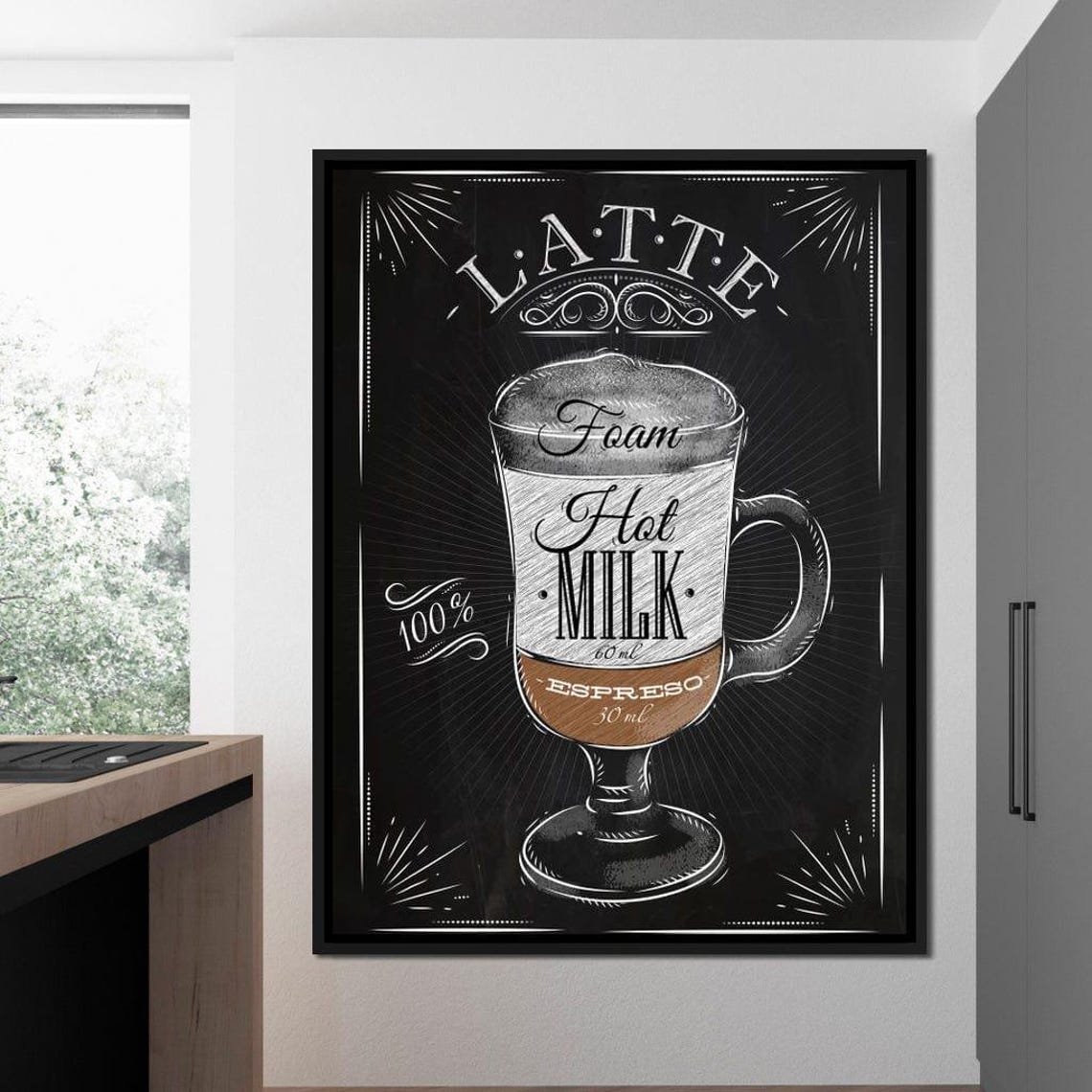 Latte Coffee Decor, Kitchen Wall Art - Image 2
